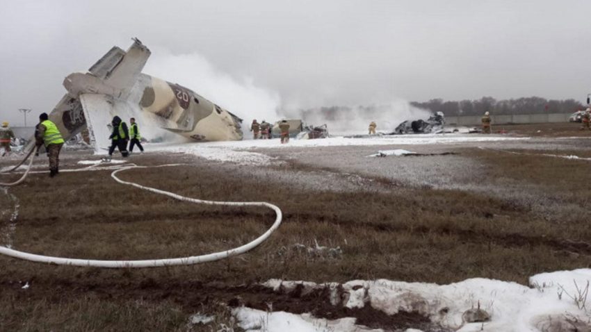 Kazakistan’da An-26 Tipi Askeri Kargo Uçağı Düştü